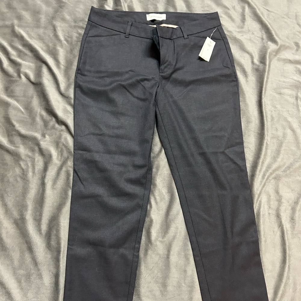 GAP Gray houndstooth slim cropped pants